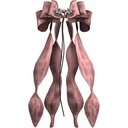 Super Long Pink Flowy Back Hair Bow Roblox item