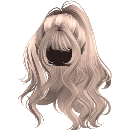 Platinium Long Wavy Half Up Half Down