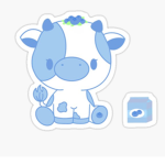 Blueberry cow milk