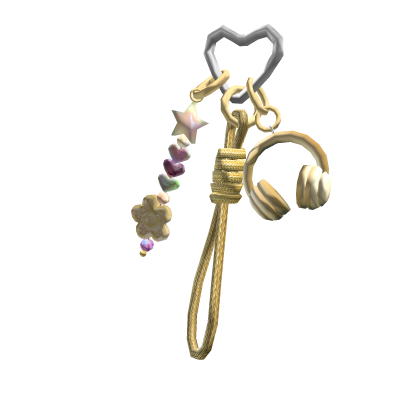 Yellow headphone keychain - ZN Roblox item