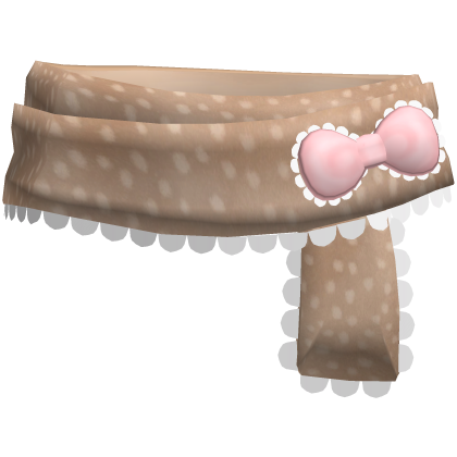 cutecore winter fawn scarf w pink bow