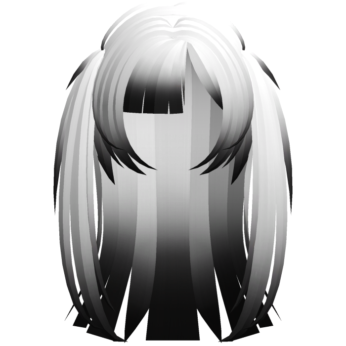 emo vkei moe vamp long choppy hair white black