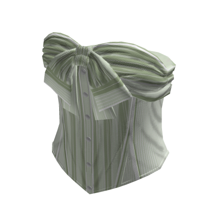 Coquette Bow Corset Top w/ Buttons (Green)