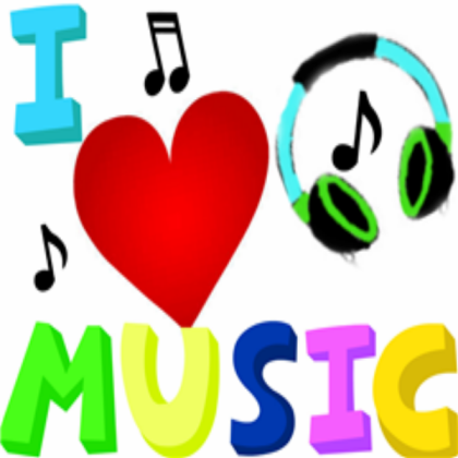 I ♥ Music Logo Roblox decal