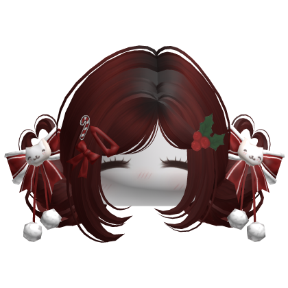 ♡ Christmas Buns w/ Bows (Red)