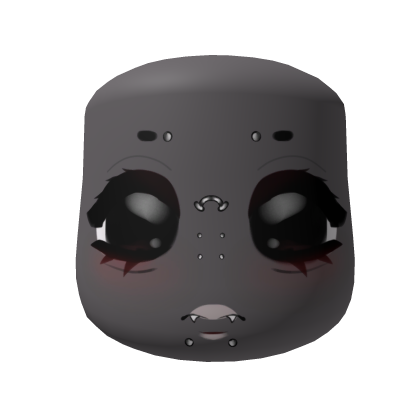 Visual Punk Pierced Vampire Face in: grey Roblox item
