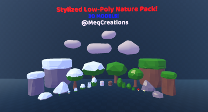 Stylized Low-Poly Nature Pack preview 1