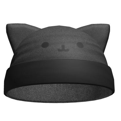 Kawaii Cute Kitty Beanie Black