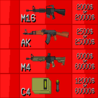 Electric State DarkRP Shop Menu (Pixel art 3.0) Roblox decal