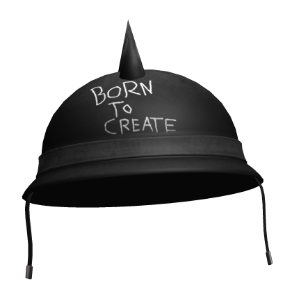 born to create helmet black w/ spikes