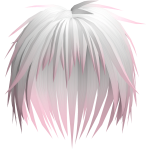 White to Pink Spiky Scene Hair Ombre