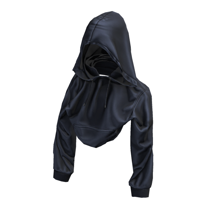Blue Hanging Hooded Sweater - Hood Up