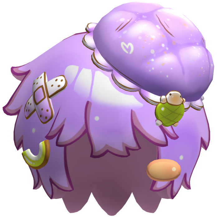 Purple Toon Lowpoly Anime Pie Hair