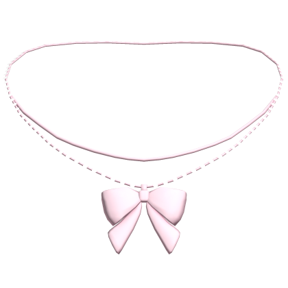 ♡ cute pink bow necklace