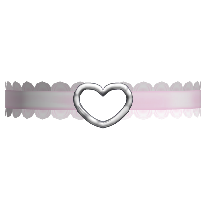 ♡﹕adorable heart choker in pink Roblox item