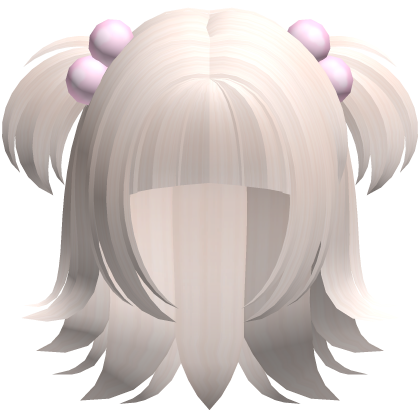♡ : fluffy blonde wolfcut hair w/ mini pigtails