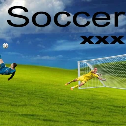 Soccer goal kick star XXX icon