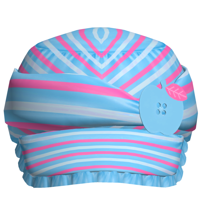 Cute 2000s Gyaru Apple Button In Pink White Blue