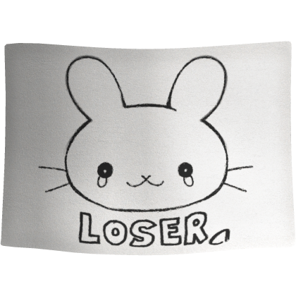 loser bunny drawing