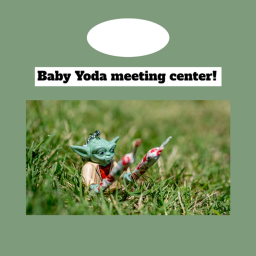 Baby yoda fans meeting center.