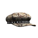 Military Camo Beret Hat Realistic Studded Y2K