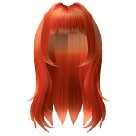 Orange Long Straight Hair