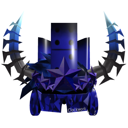 ⏳BLUE Frozen Hair + Star Crown + Horns + Clockwork thumbnail