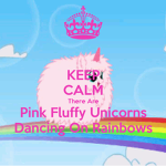 Pink Fluffy Unicorns Dancing On Rainbows!