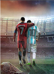 Messi and Ronaldo fans all together