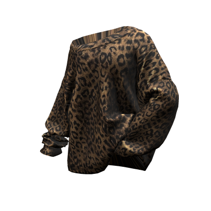 Posed Off-Shoulder Leopard Sweater