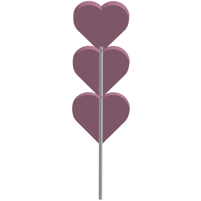Purple Lollipop Heart Candy