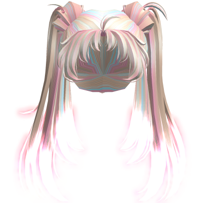 Glowing Long Buns Anime Hair [Emissive] • DD21
