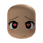 Cute Shy Anime Face w/Hearts
