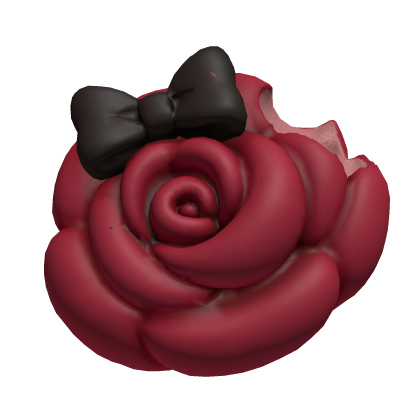 Yummy crimson rose cookie