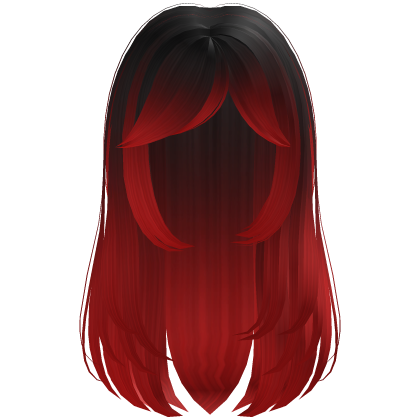 Wispy Wavy Casual Hair (Black & Red) Roblox item