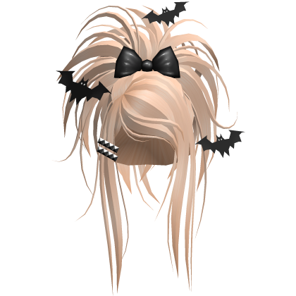 Gothic Bat Spiky Updo W/ Bow In Blonde Roblox item