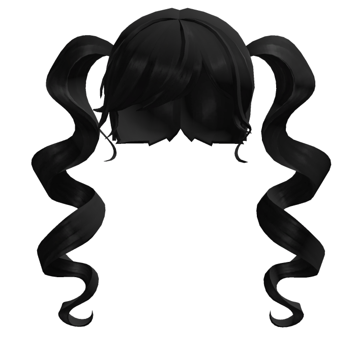 Curly twintails : Black