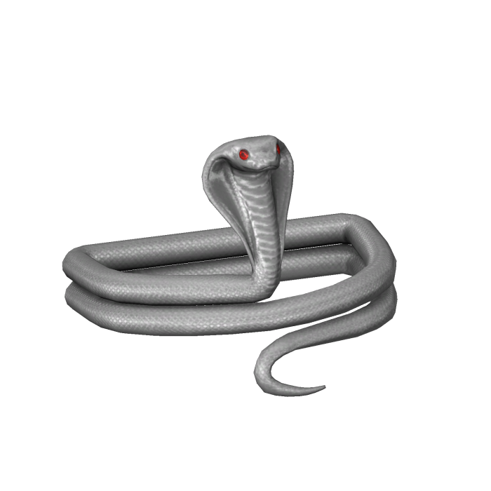 Silver Coiled Snake Arm Bracelet (L)