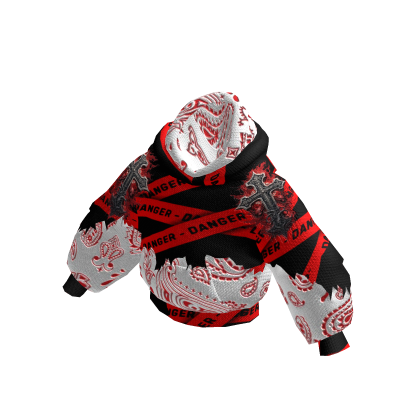 MOG - Black and Red Double Layer Hoodie thumbnail