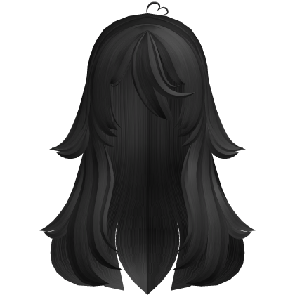 ୨ৎ Cute Black Fluffy Overgrown Long Hair