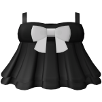 ♡ : cute black bow ruffle dress ꒰code : gothic028꒱