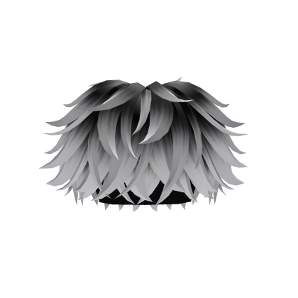 Messy Anime Fluffy Boy Hair (Black to White) thumbnail