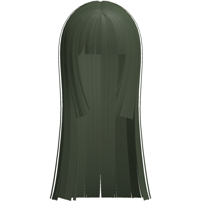 extra long hime moe japanese anime girl (green v2)