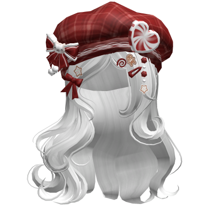 ♡ Christmas Swirls w/ Beret (White)