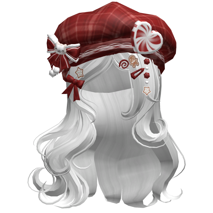 ♡ Christmas Swirls w/ Beret (White)
