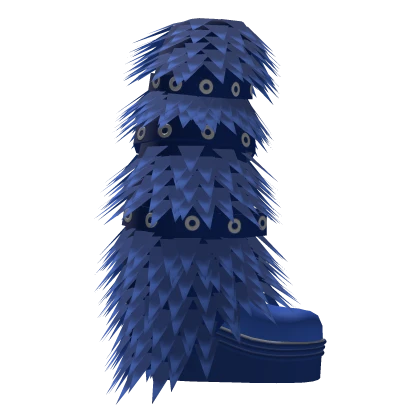 Y2k Cool Fur Boots (Blue) - Right Shoe Accessory | Roblox Item