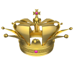 Gold Crown and Pink Diamonds