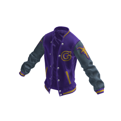 College Jacket | Purple Yellow Bluish Silver