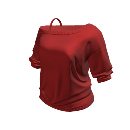Off Shoulder Red Shirt