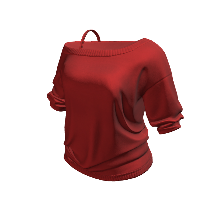 Off Shoulder Red Shirt